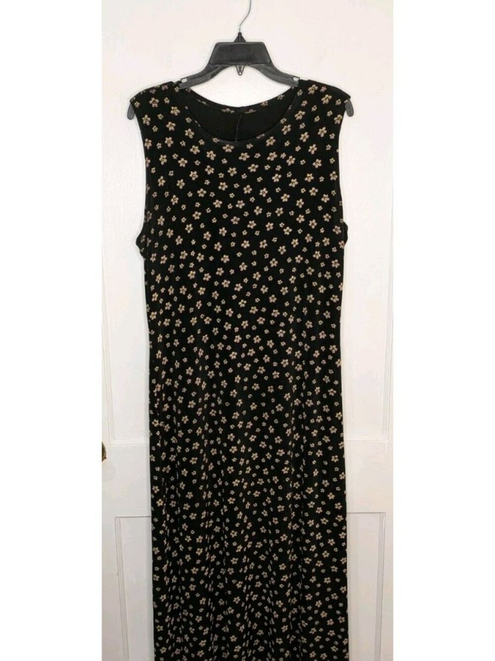 Dressbarn Vintage 90s Y2K Maxi Floral Slinky Stretchy Dress Size Large